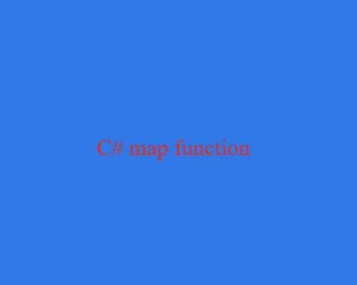 Функция Map в C#: Создание и Использование