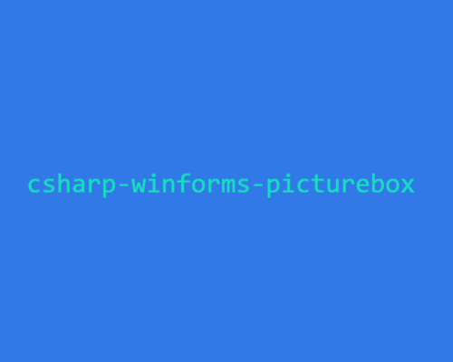 Использование элемента PictureBox в C# Windows Forms