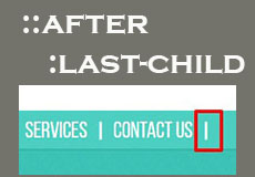 Псевдоэлемент after и псевдокласс last-child