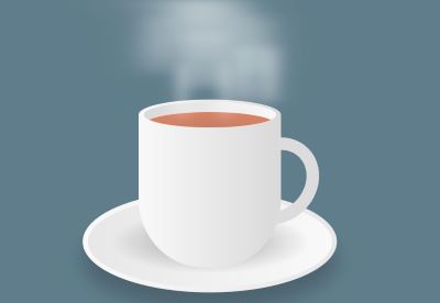 Имитация пара над чашкой с горячим чаем.
