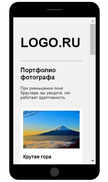 Показ сайта на различных девайсах.