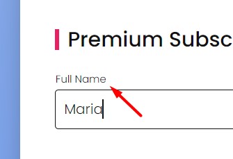 Перемещение placeholder над полем ввода при фокусе.