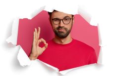 Эффект рваной бумаги вокруг картинки