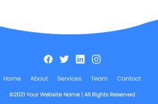 Простой footer у веб-сайта