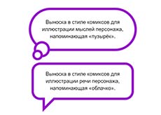 Выноски в стиле комиксов