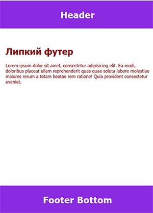 Как прижать футер к низу страницы.