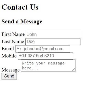 Дизайн и верстка страницы Contact Us.
