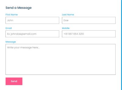 Дизайн и верстка страницы Contact Us.