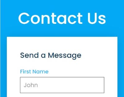 Дизайн и верстка страницы Contact Us.