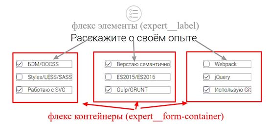 Флекс контейнер и элементы флекса.