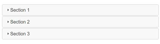 Виджет аккордеон библиотеки JQuery UI.