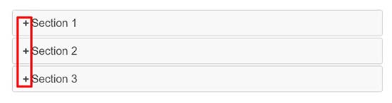 Виджет аккордеон библиотеки JQuery UI.