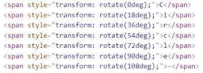 Как сделать текст по кругу на Javascript.