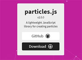 Анимированный фон с плагином ParticlesJS.