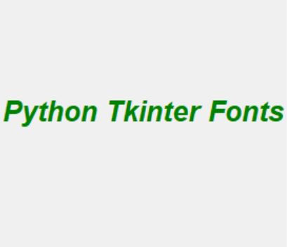 Работа со шрифтом в Python tkinter